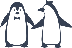 Penguins With Bows Sticker