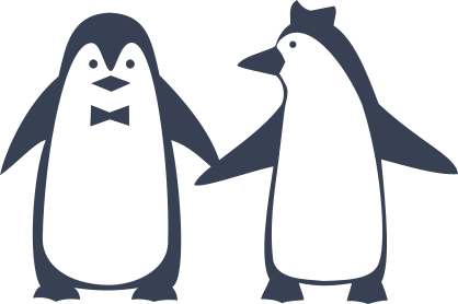Penguins With Bows Sticker