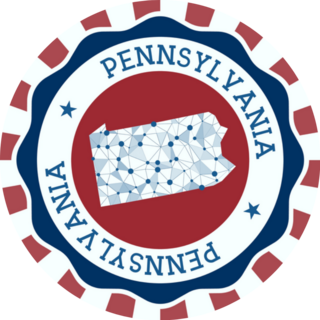 Pennsylvania Badge USA Round Logo Sticker