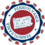 Pennsylvania Badge USA Round Logo Sticker