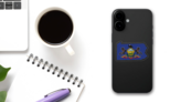 Pennsylvania Flag State Sticker on a Phone (New) example