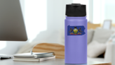Pennsylvania Flag State Sticker on a Water Bottle (New) example