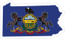 Pennsylvania Flag State Sticker