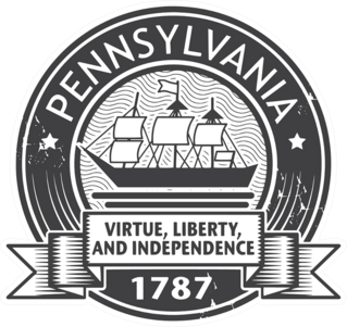 Pennsylvania Grunge Stamp Sticker