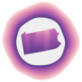 Pennsylvania Icon Colorful Gradient Map Sticker