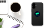 Pennsylvania Map Green Color Gradient Sticker on a Phone (New) example