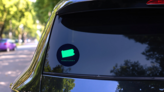 Pennsylvania Map Green Color Gradient Sticker on a Rear Car Window (New) example