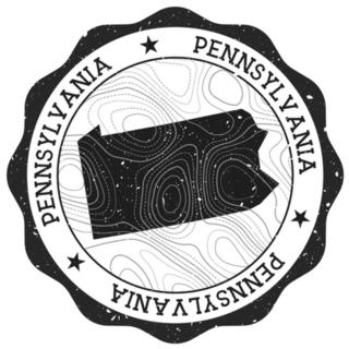 Pennsylvania Outdoor Stamp Round Sticker