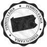 Pennsylvania Outdoor Stamp Round Sticker