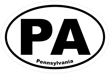 Pennsylvania Pa Oval Sticker