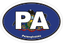 Pennsylvania Pa State Flag Oval Sticker