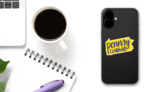 Pennsylvania State Hand Lettering Sticker on a Phone (New) example
