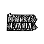 Pennsylvania State Map Doodle Ornaments Sticker
