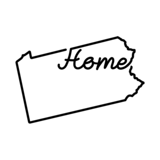 Pennsylvania Us State Outline Map Home Sticker