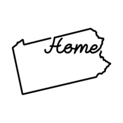 Pennsylvania Us State Outline Map Home Sticker