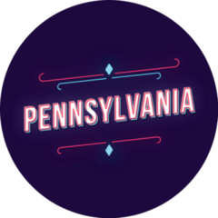 Pennsylvania Vintage Neon Light Sign Sticker