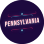 Pennsylvania Vintage Neon Light Sign Sticker