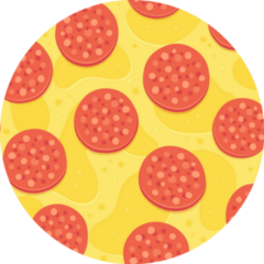 Pepperoni Pizza Pattern Sticker