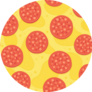 Pepperoni Pizza Pattern Sticker