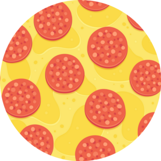 Pepperoni Pizza Pattern Sticker