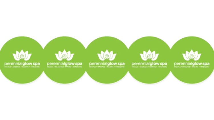 Perennial Glow Spa Custom Circle Stickers