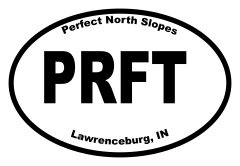Perfect North Slopes Oval Sticker