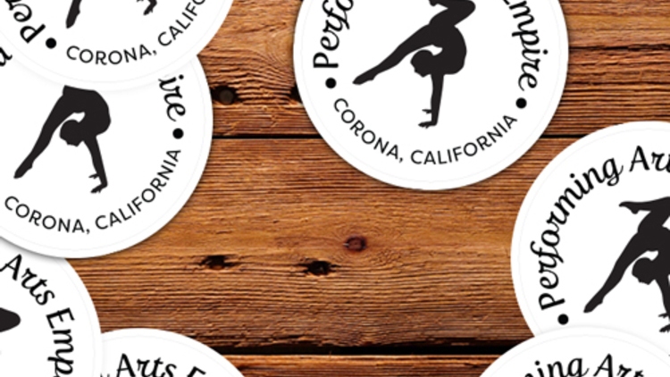 Performing Arts Empire Custom Circle Stickers