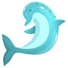 Performing Cute Dolphin Sticker