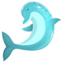 Performing Cute Dolphin Sticker