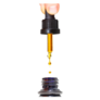 Person Dispensing Drops Of Marijuana Cbd Oil Sticker