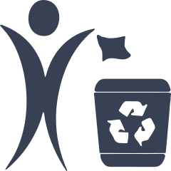 Person Recycling Sticker