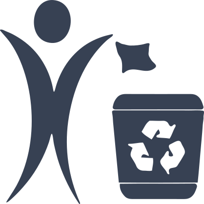 Person Recycling Sticker