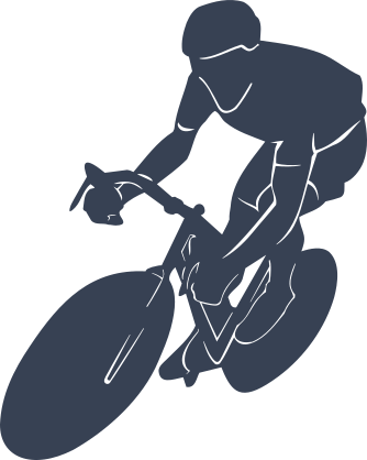 Person Riding A Bike - Bicyclist Sticker