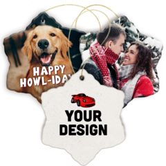 Personalized Ceramic Snowflake Ornament