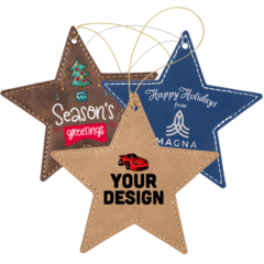 Personalized Leatherette Star Ornament