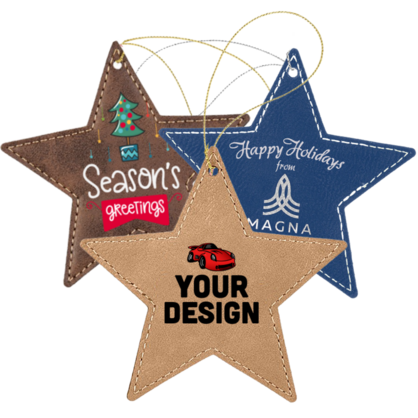 Personalized Leatherette Star Ornament