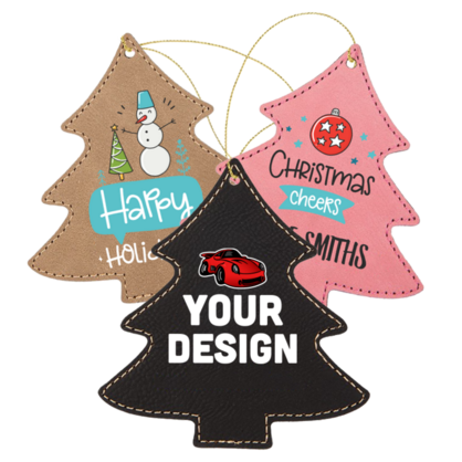 Personalized Leatherette Tree Ornament