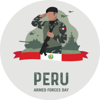 Peru Armed Forces Day Sticker
