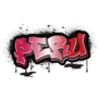Peru Graffiti Lettering Typography Sticker