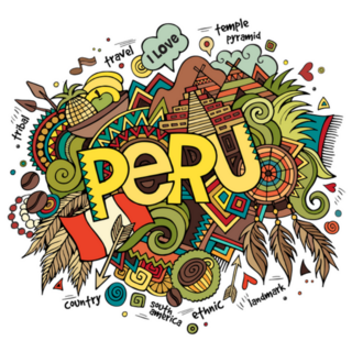 Peru Hand Lettering And Doodles Sticker