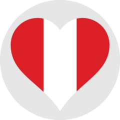 Peru Heart Flag Sticker