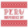 Peru Independence Day Illustration Sticker