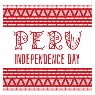 Peru Independence Day Illustration Sticker