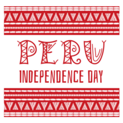 Peru Independence Day Illustration Sticker