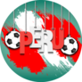Peru Lettering & Soccer Ball Sticker