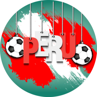 Peru Lettering & Soccer Ball Sticker