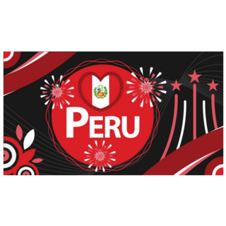 Peru National Day Banner Sticker