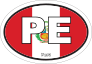 Peru Pe Flag Oval Sticker