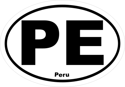 Peru Pe Oval Sticker