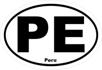 Peru Pe Oval Sticker
